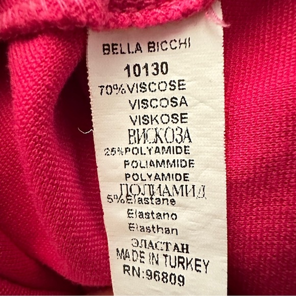 Bella Bicchi Fuchsia Pleated Cap Sleeve Sheath Dress – Size 6 - Picture 5 of 8